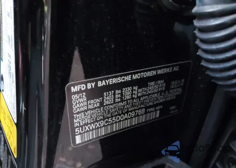 2013 BMW X3 xDrive28I z USA, uszkodzony, nr VIN 5UXWX9C55D0A09768